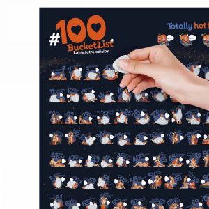 Скретч постер «#100BucketList KAMASUTRA edition» (тубус)