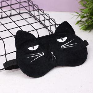 Маска для сна Sad cat, black, 343047