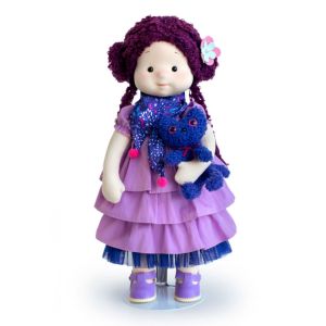 Кукла Minimalini Тиана с кошечкой черничкой, Mm-Tiana-01
