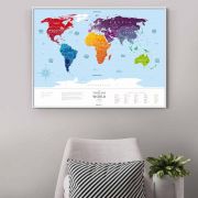 Скретч карта мира «Travel Map Silver World» (тубус)