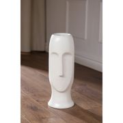 Ваза керамическая «Лицо», напольная, белая, матовая, 42 см, 6957385