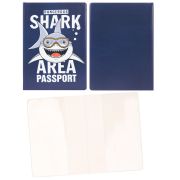 Обложка на паспорт «Акула-улыбака» (ПВХ, slim) ОП-4487