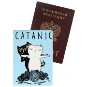 Обложка на паспорт «Котаник» (ПВХ Slim) ОП-0243
