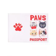 Обложка на паспорт из нат. кожи «Котики» ОП-8271