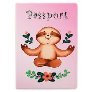 Обложка на паспорт «Ленивец» ПВХ slim ОП-2175