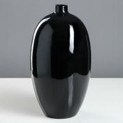 Ваза керамическая «Палерма», настольная, черная, 32 см, 4468851