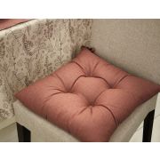 Подушка на стул высокая, Рогожка, Цвет: Коричневый (40х40 см)