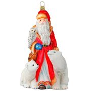 Дед Мороз с совой и белыми медведями 4886К00 Б
