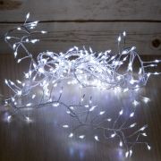 Светодиодная гирлянда Капельки Фейерверк 4.8 м, 480 холодных белых мини LED ламп, серебряная проволока, AX8717240